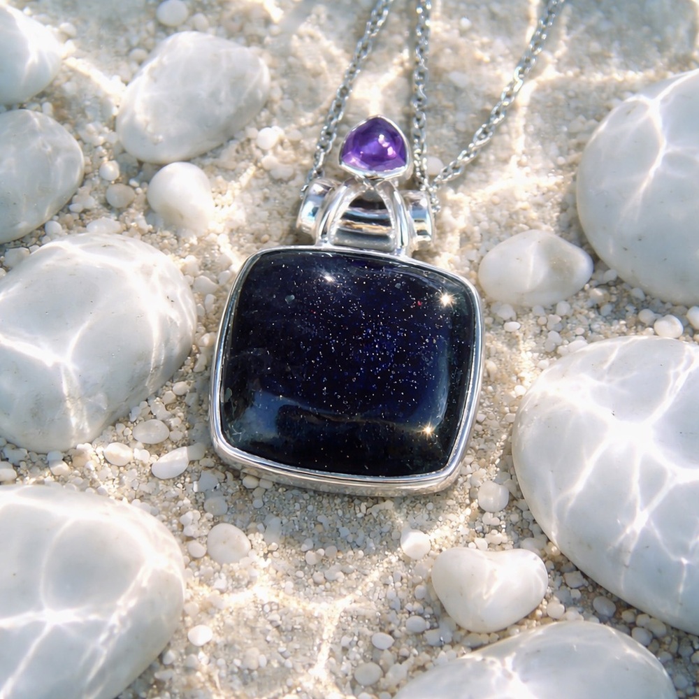 Sun Star & Amethyst Necklace